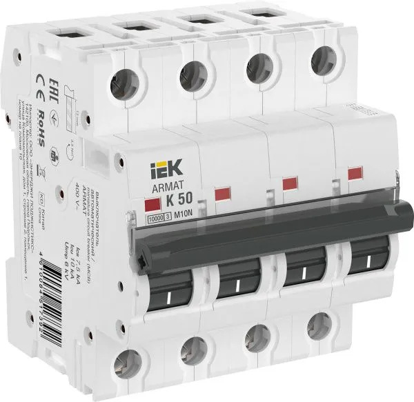 ARMAT Автоматический выключатель M10N 4P K 50А IEK AR-M10N-4-K050