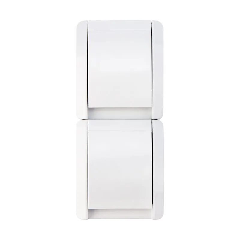 Блок вертикальный 2 розетки (керамика) INDUSTRIAL IP54 с/з, о/у, белый KRANZ - Фото 4