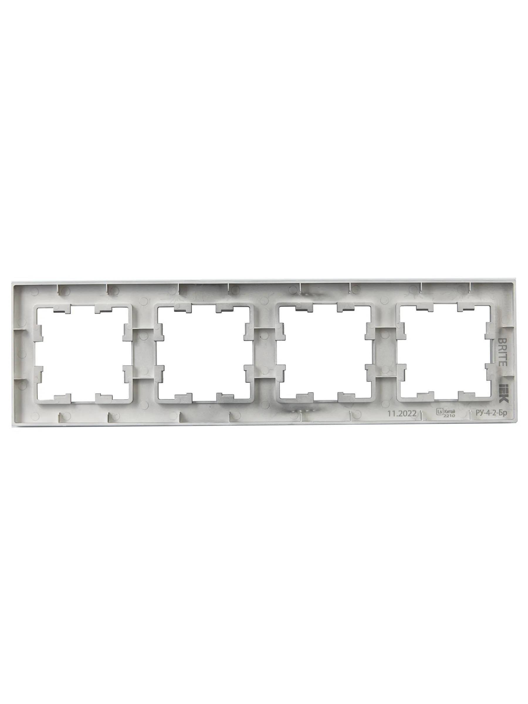 BRITE Рамка 4-местная РУ-4-2-Бр стекло маренго матовый IEK - Фото 7