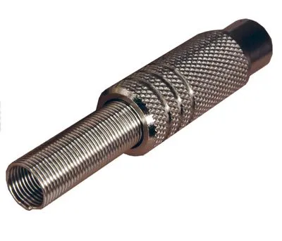 Разъем антенный на кабель, (штекер-TV никель с пружиной), (5шт) (пакет) PROconnect - Фото 2