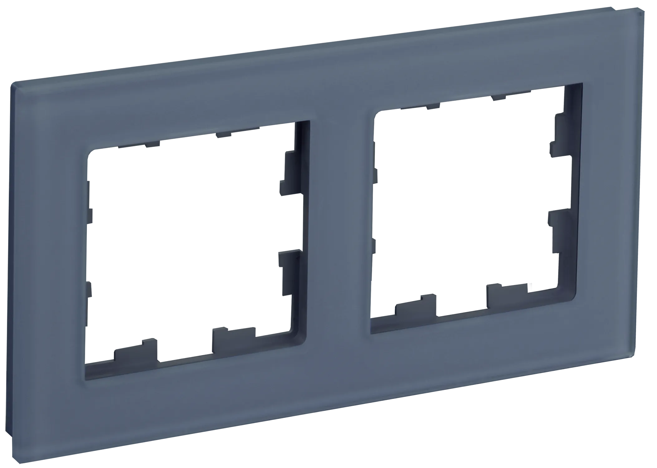 BRITE Рамка 2-местная РУ-2-2-Бр стекло маренго матовый IEK