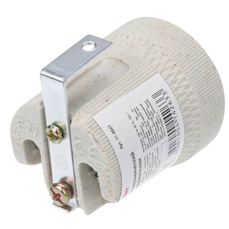 Патрон керамический E27 с держателем REXANT - Фото 2