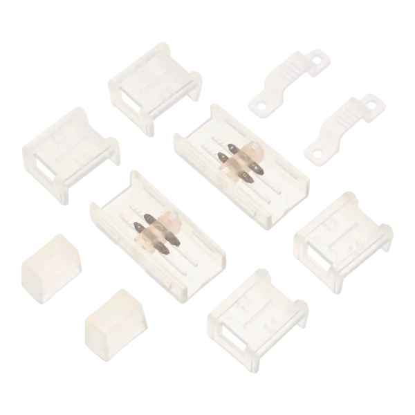 Комплект: соединитель-коннектор, фикс.клипса, заглушка WOLTA WTB-WBT-SMD-220V-A для светодиодной ленты SMD 220В, в комплекте по 2шт.