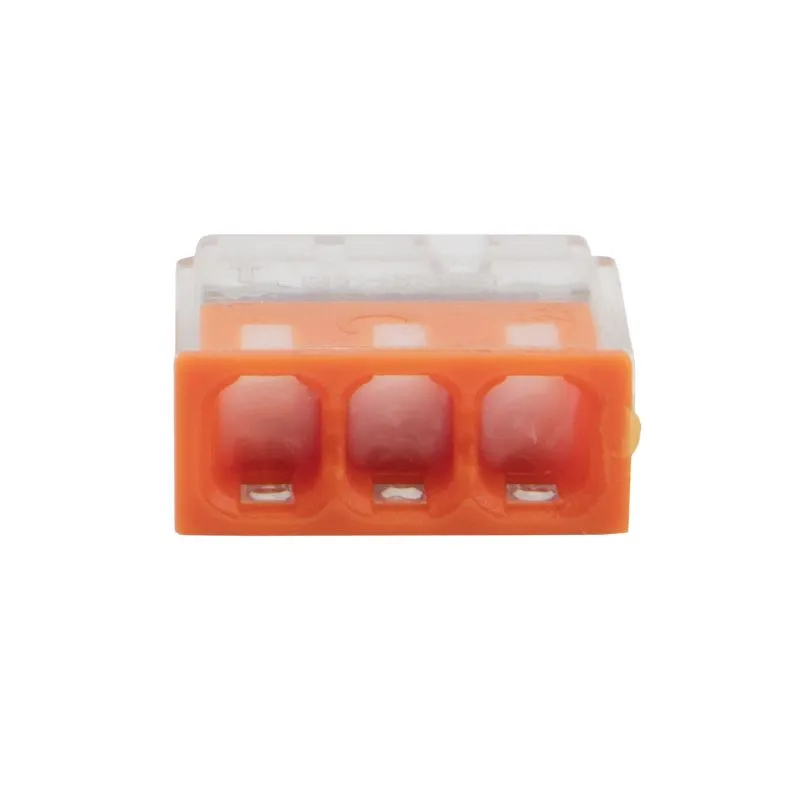 Экспресс-клемма с пастой REXANT СМК 2273-243, 3-проводная 0.5-2.5 мм², прозрачная, блистер (20 шт./уп.) - Фото 3