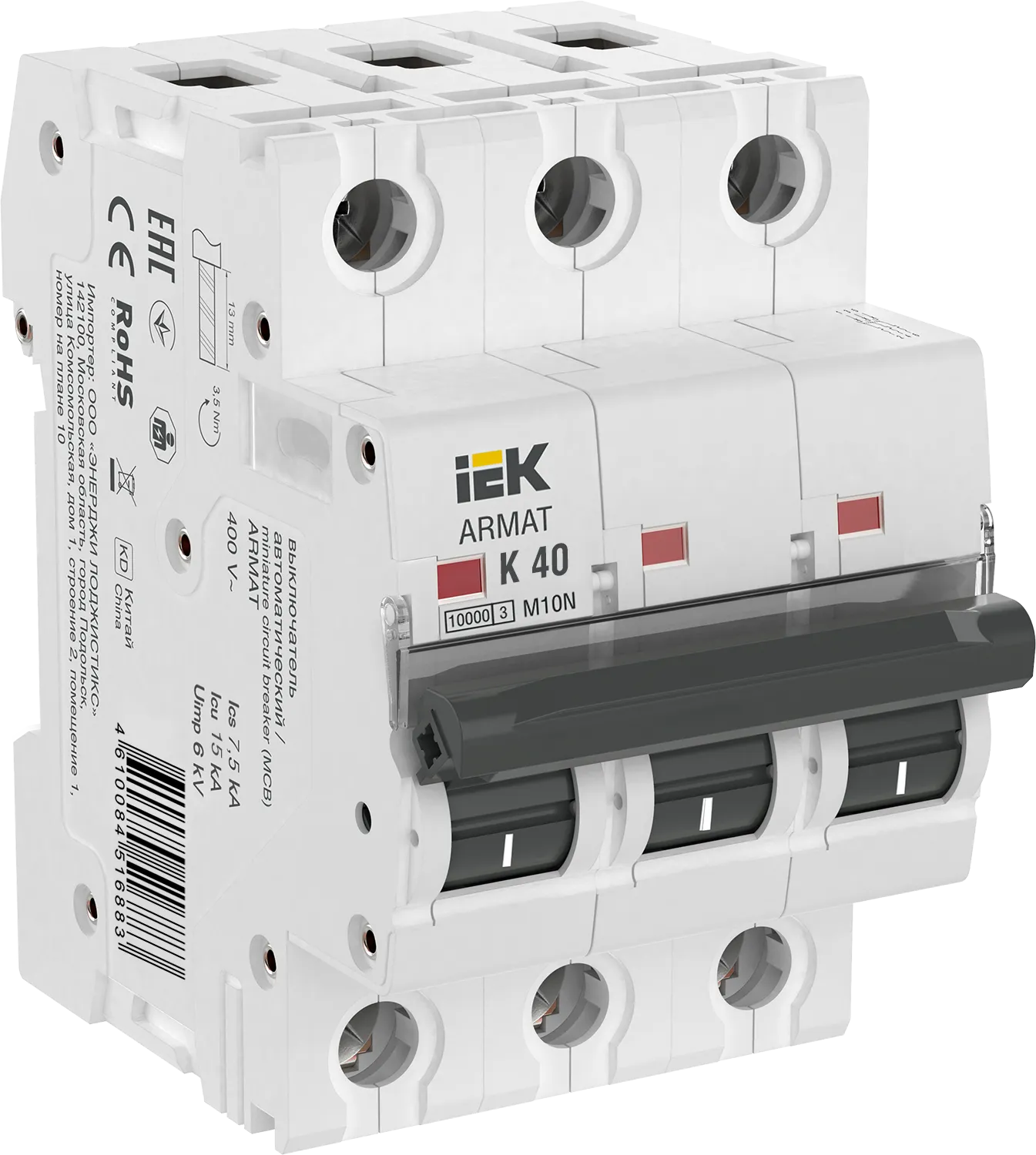 ARMAT Автоматический выключатель M10N 3P K 40А IEK