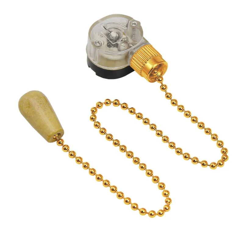 Выключатель для настенного светильника c деревянным наконечником, золотой, 1 шт. REXANT - Фото 2