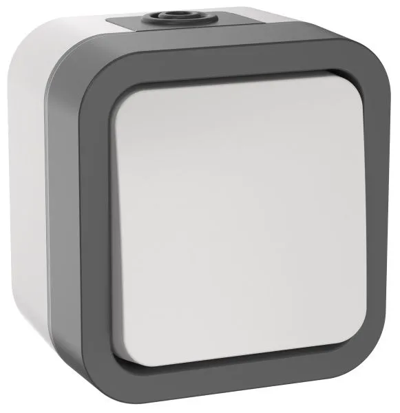 TORS Выключатель кнопочный 10А IP55 TS210 серо-белый IEK TS-V14-0-10-55-K41