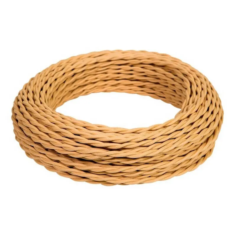 Провод монтажный витой ПВХ 2х1,5мм, цвет - песочное золото (бухта 10м), ТМ "МЕЗОНИНЪ" GE70111-32