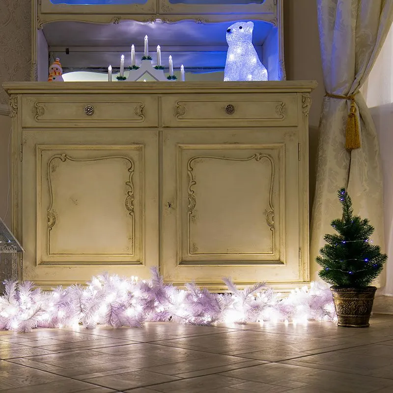 Гирлянда еловая белоснежная 2,7м, диаметр 36см NEON-NIGHT - Фото 4