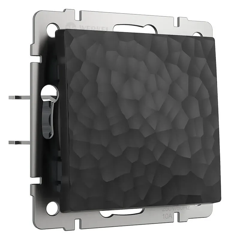 Выключатель одноклавишный (hammer черный) Werkel