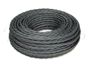 Провод декоративный витой TV+Internet, цвет - графит, ТМ "МезонинЪ,(бухта 45м) GE72100-38 GE72100-38