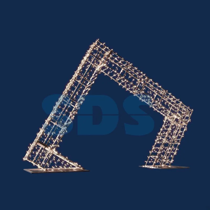 Декоративная арка Ромб 300 см теплая белая 501-468