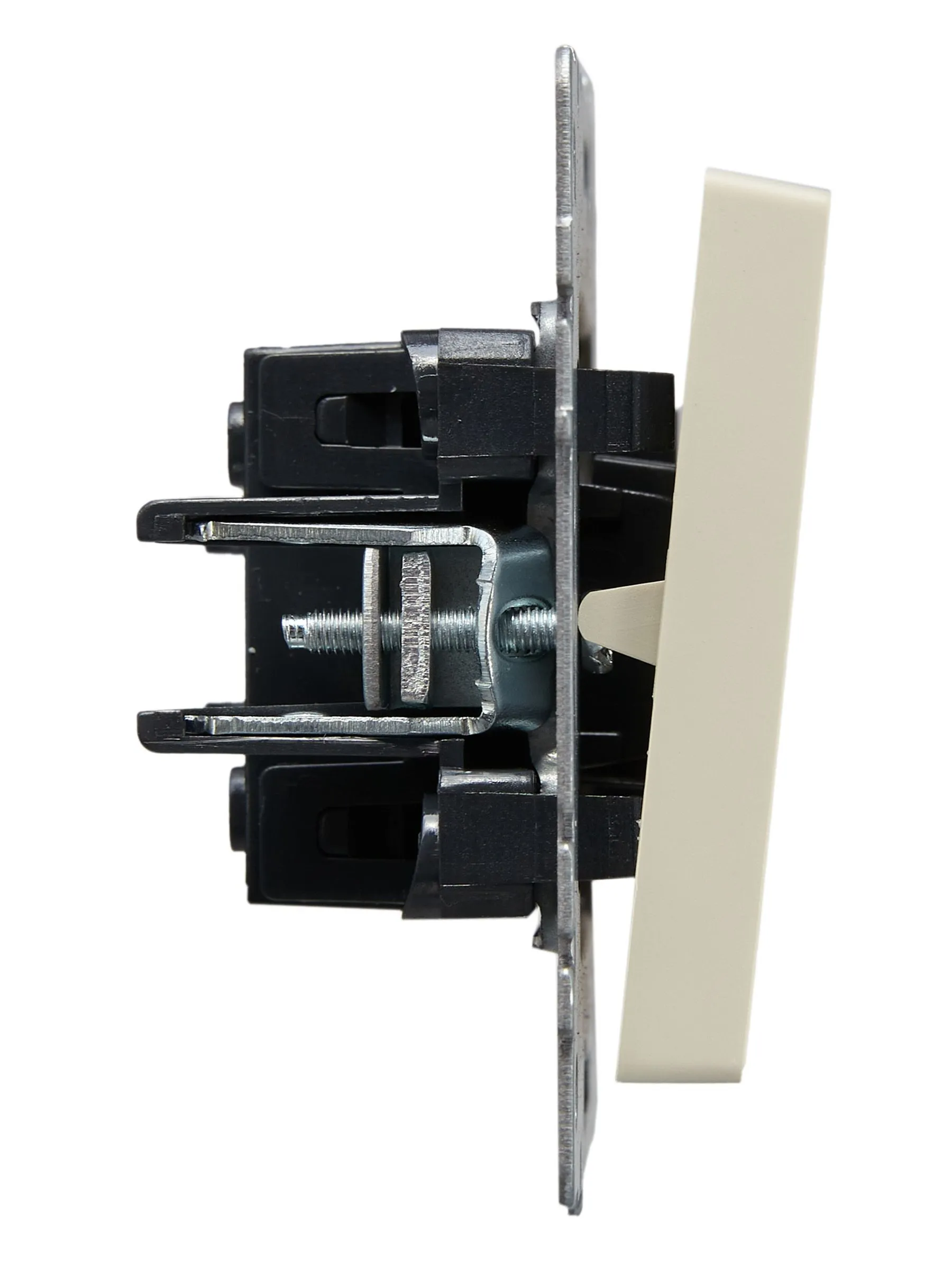 BRITE Выключатель 1-клавишный проходной 10А ВС10-1-6-БрКр бежевый IEK - Фото 4