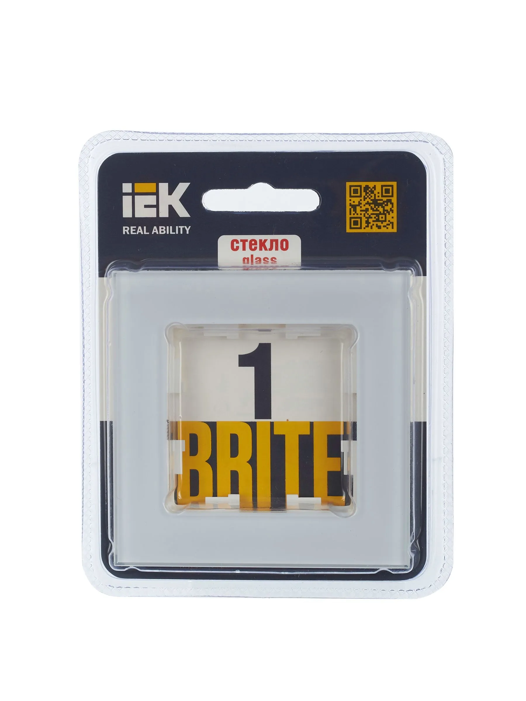BRITE Рамка 1 -местная РУ-1-2-БрБ стекло белый IEK - Фото 4