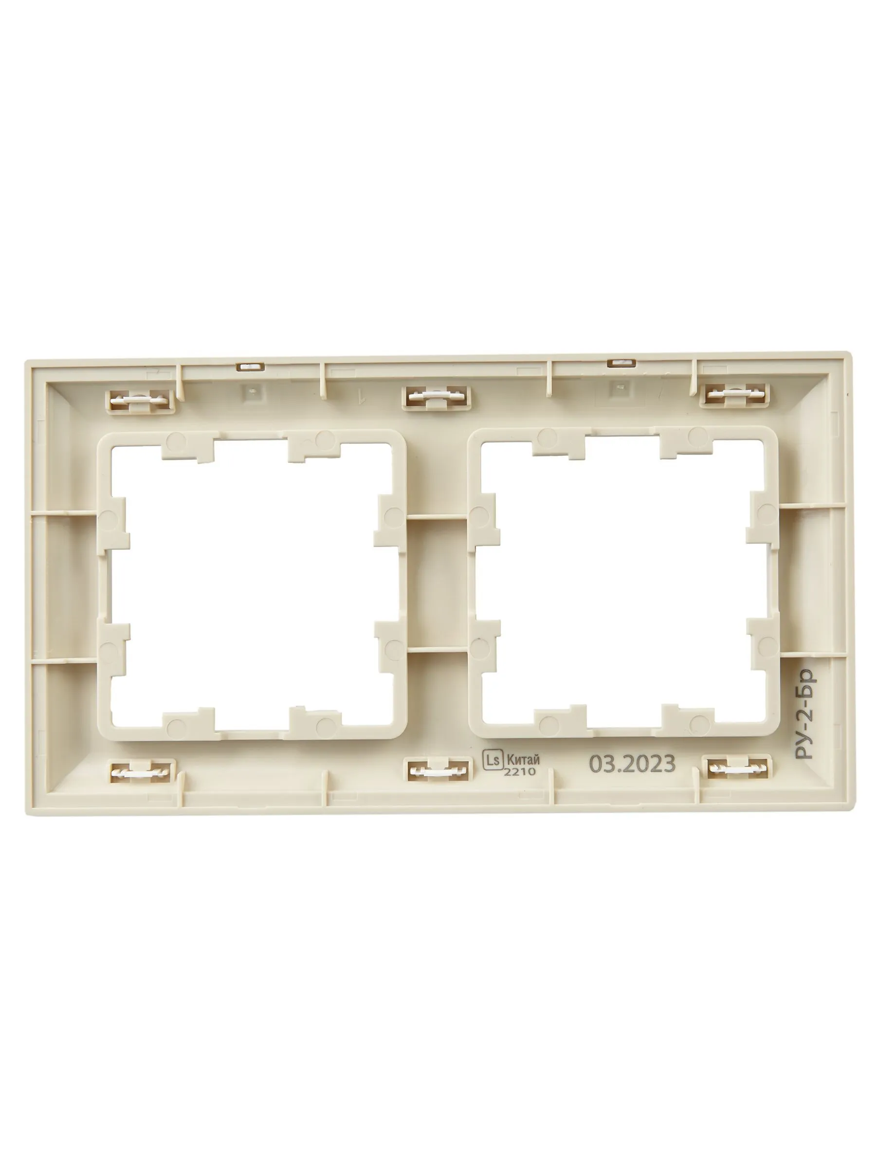 BRITE Рамка 2-местная РУ-2-Бр бежевый/жемчужный IEK - Фото 6
