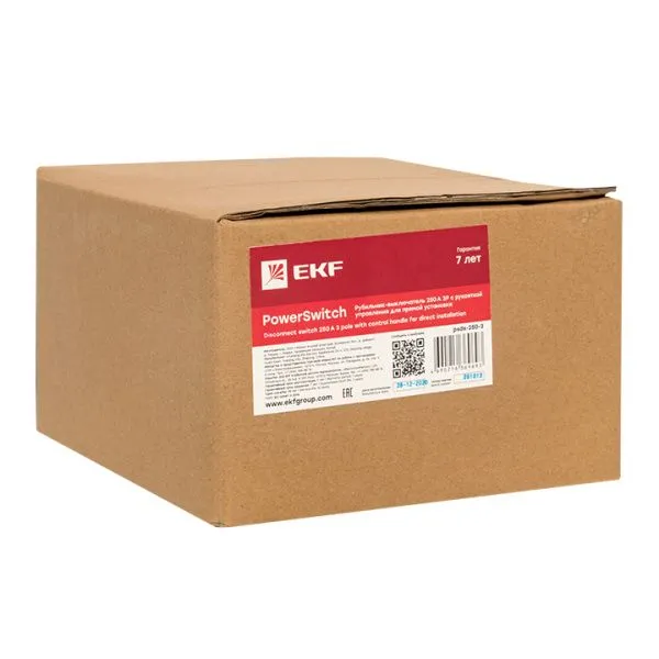 Рубильник-выключатель 250A 3P c рукояткой управления для прямой установки PowerSwitch EKF - Фото 4