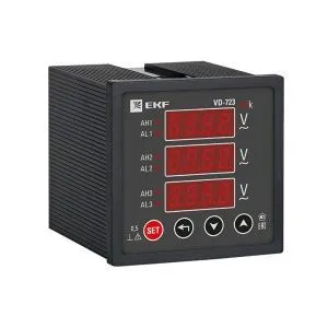 VD-723 Вольтметр цифровой на панель (72х72) трехфазный EKF PROxima vd-723