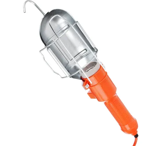 Светильник СПГ-01 переносной гаражный Е27, 60Вт, 220В, ПВС 2х0,75, 15м. DEKRON