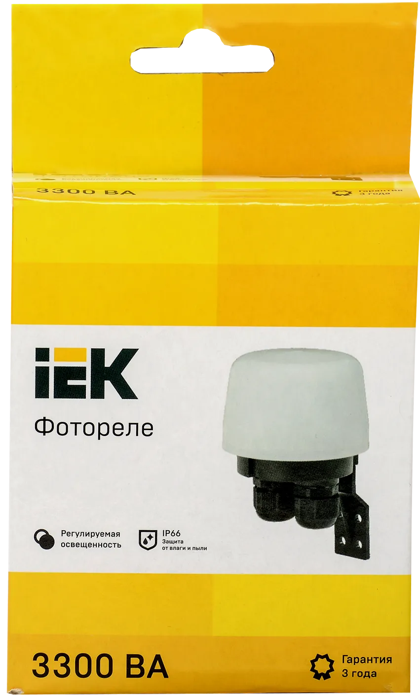 Фотореле ФР-604 3300ВА IP66 белый IEK - Фото 3