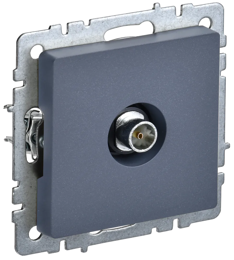 BRITE Розетка TV оконечная РТВ11-0-БрМ маренго IEK BR-A10-O-K35