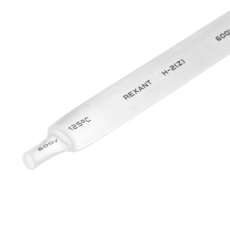 Трубка термоусаживаемая ТУТ нг 9,0/4,5мм, белая, упаковка 50 шт. по 1м REXANT - Фото 2