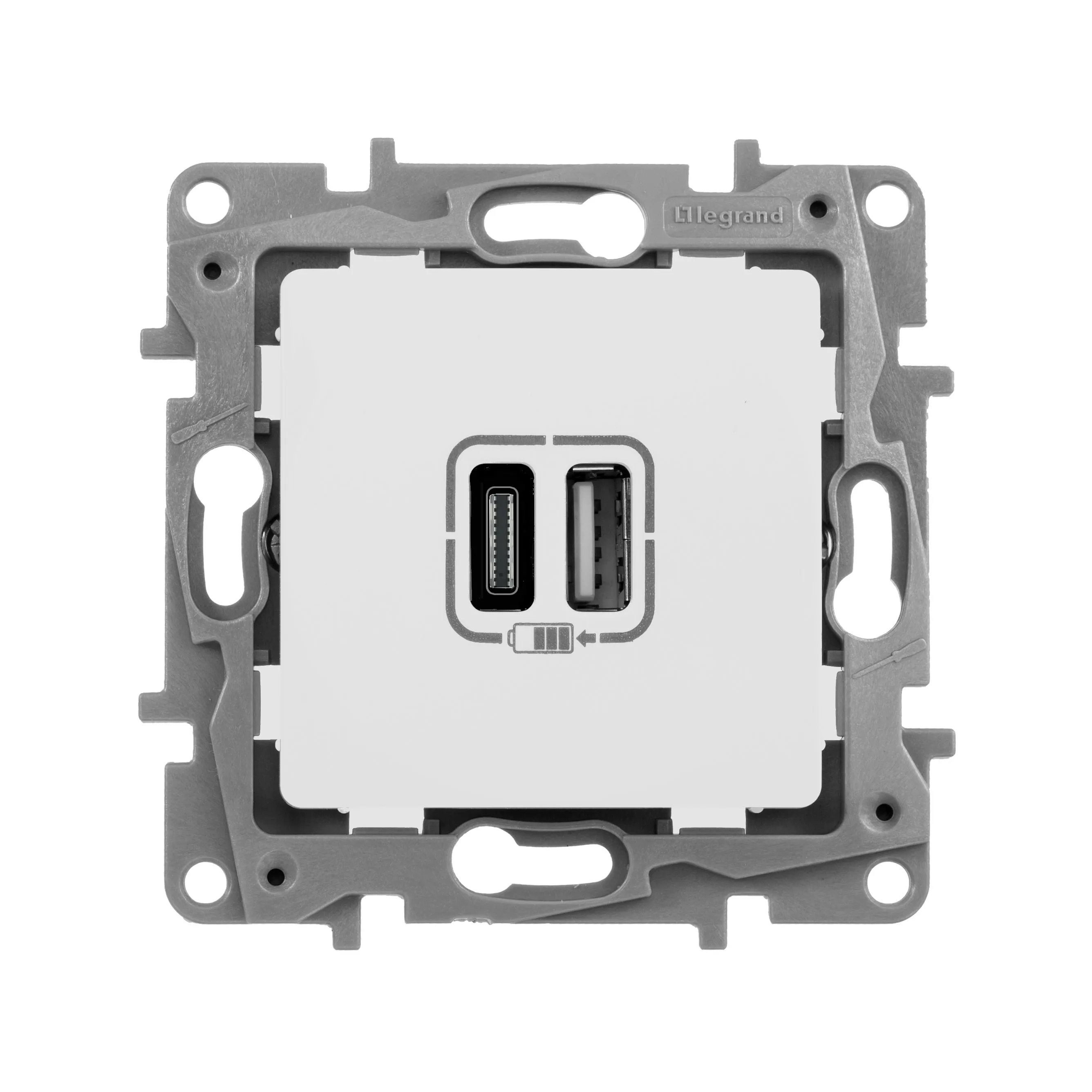 ETIKA Розетка USB A+C 15Вт белый - Фото 3