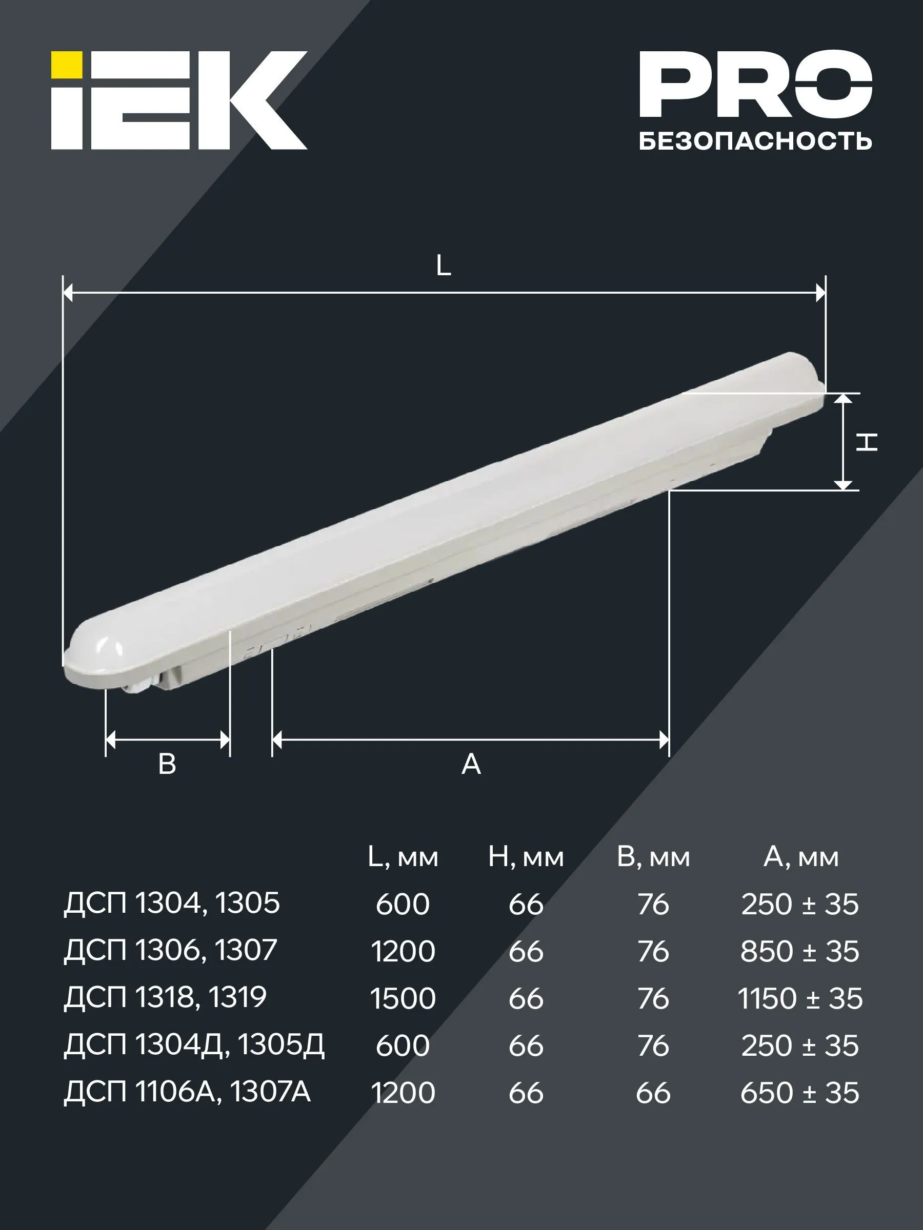 Светильник светодиодный ДСП 1304Д 18Вт 4000К IP65 600мм серый пластиковый с инфракрасным датчиком движения IEK - Фото 3