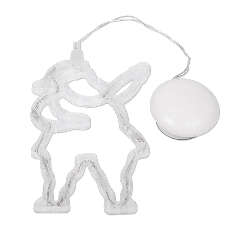 Фигура светодиодная Санта Клаус на присоске с подвесом, цвет белый - Фото 5