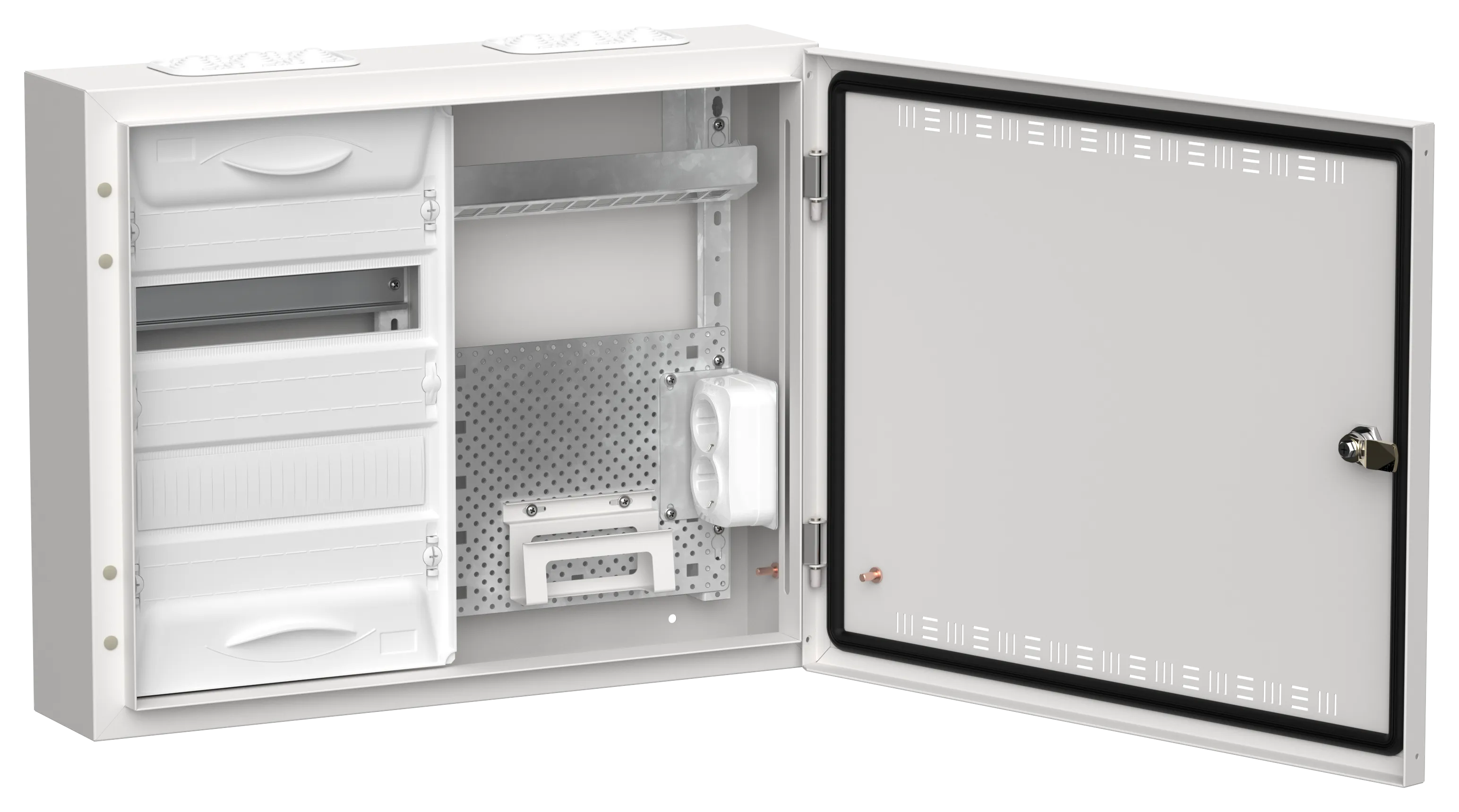 TITAN 5 Корпус комбинированный ЩРн-24 (2х24) 460х570х140мм IP30 белый IEK TI5-51-N-2X024-30