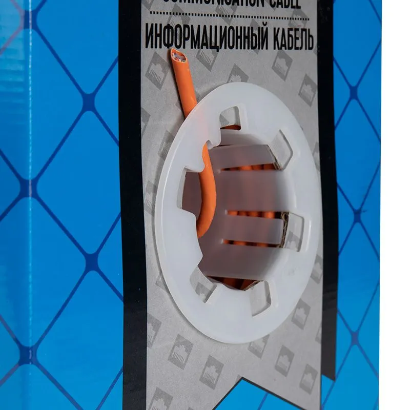 Кабель витая пара U/UTP, CAT 6, ZH нг(А)-HF, 4PR, 23AWG, INDOOR, SOLID, оранжевый, 305 м, REXANT - Фото 4