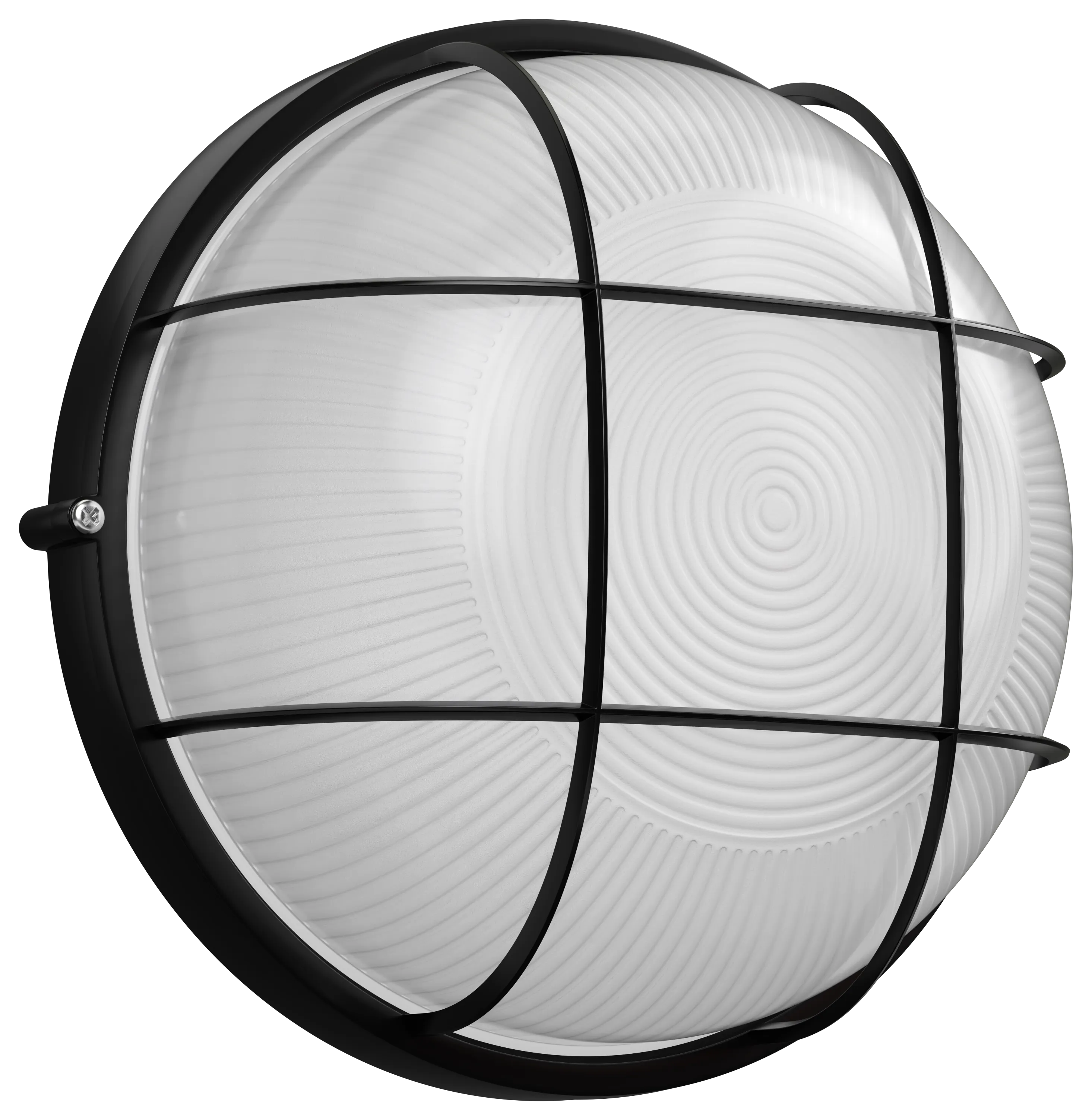 Светильник НПП1102 круг с решеткой 100Вт IP54 черный IEK