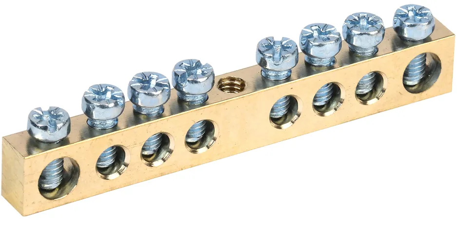 Шина PEN "земля-ноль" 6х9мм 8/1 (8групп/крепеж по центру) DEKRON AN0803-0047