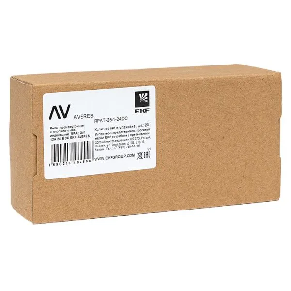 Реле промежуточное с кнопкой и мех. Индикацией RPAt 25/1 12A 24В DC EKF - Фото 7