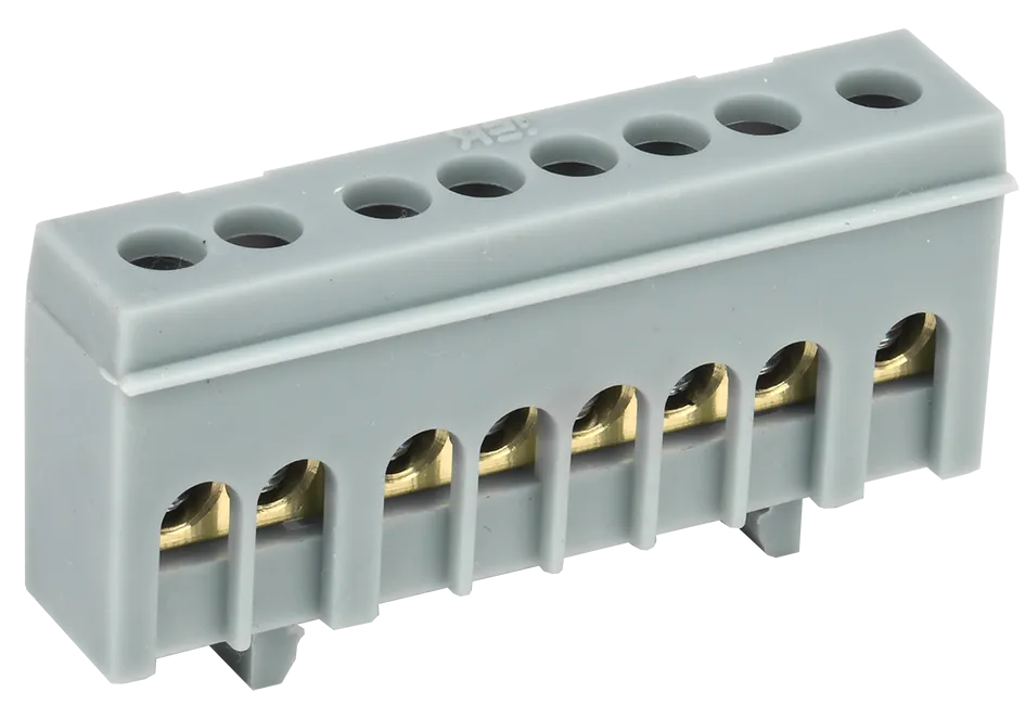 Шина L "фаза" в корпусном изоляторе на DIN-рейку ШНИ-6х9-8-К-Ср IEK