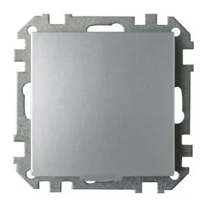 Розетка штепсельная с заземляющим контактом с крышкой со шторками для скрытой установки РС16-536 сер 11547BY