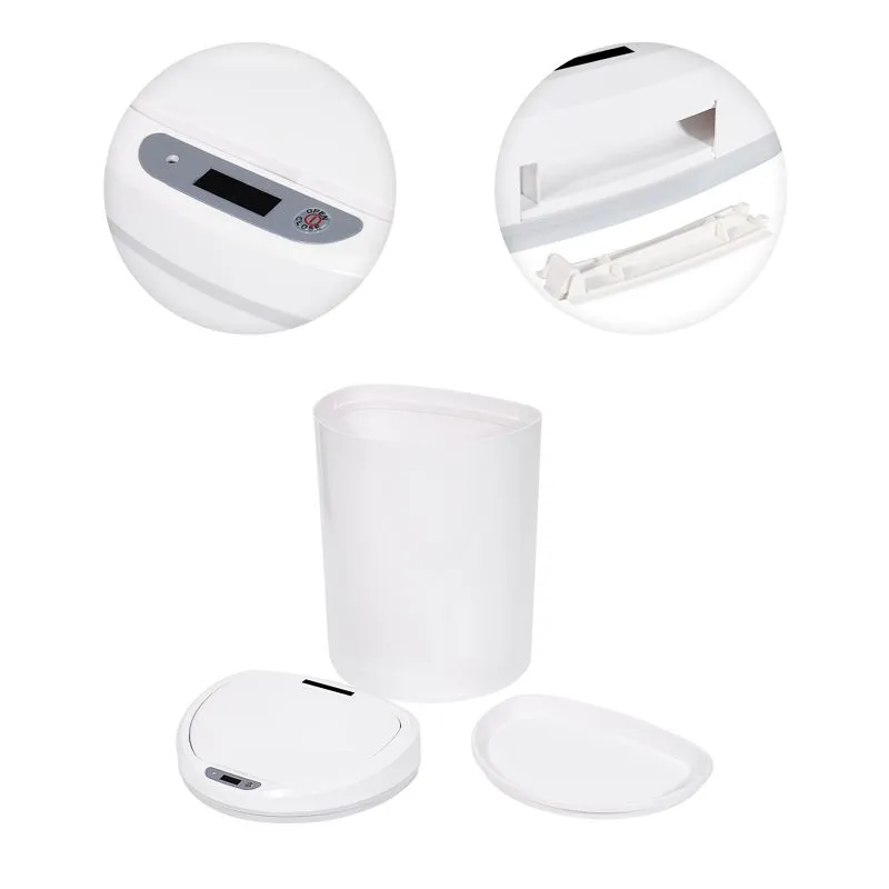 Мусорное ведро с датчиком движения круглое, 10л HALSA - Фото 3