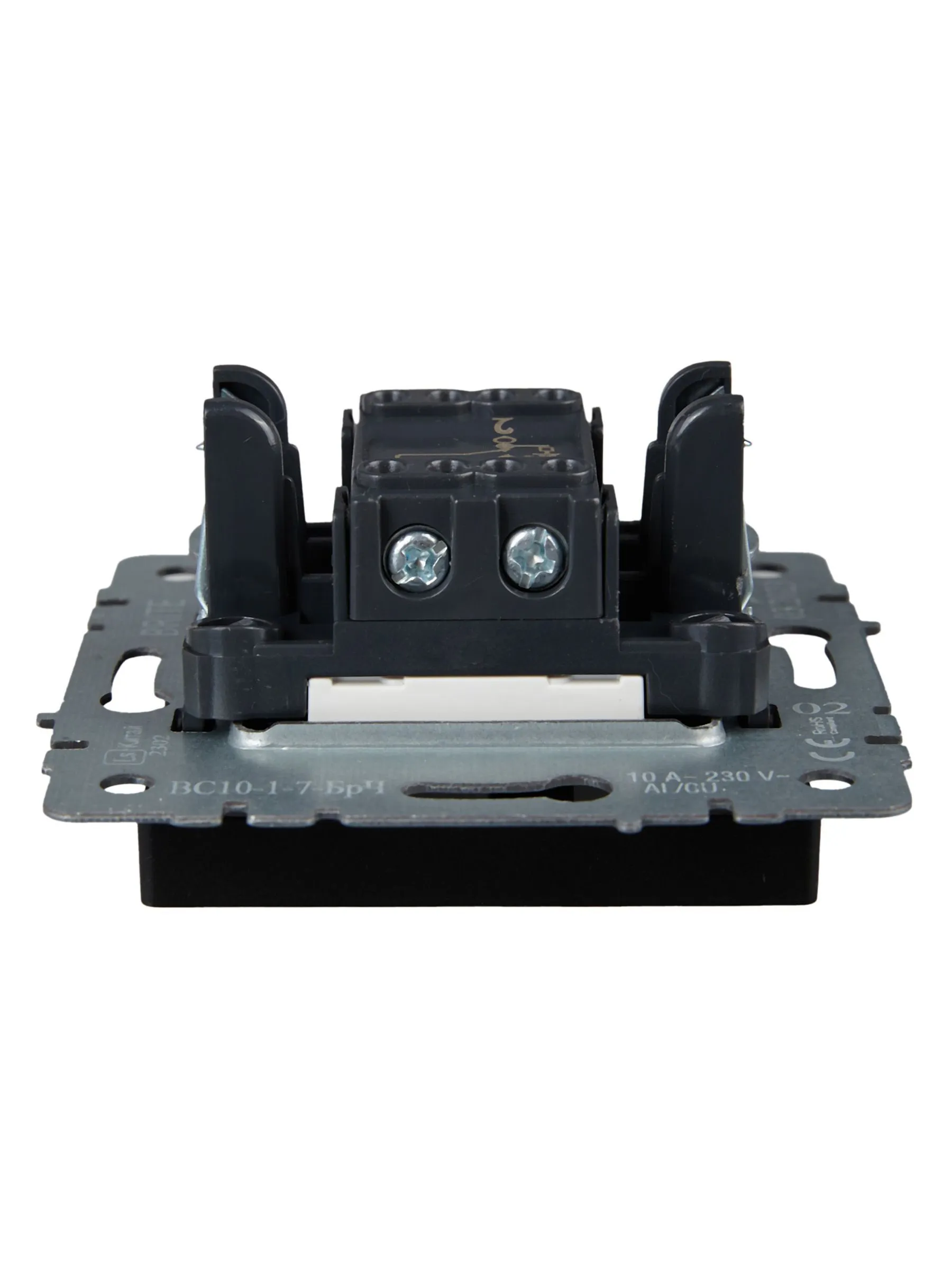 BRITE Выключатель 1-клавишный проходной с индикацией 10А ВС10-1-7-БрЧ черный IEK - Фото 4