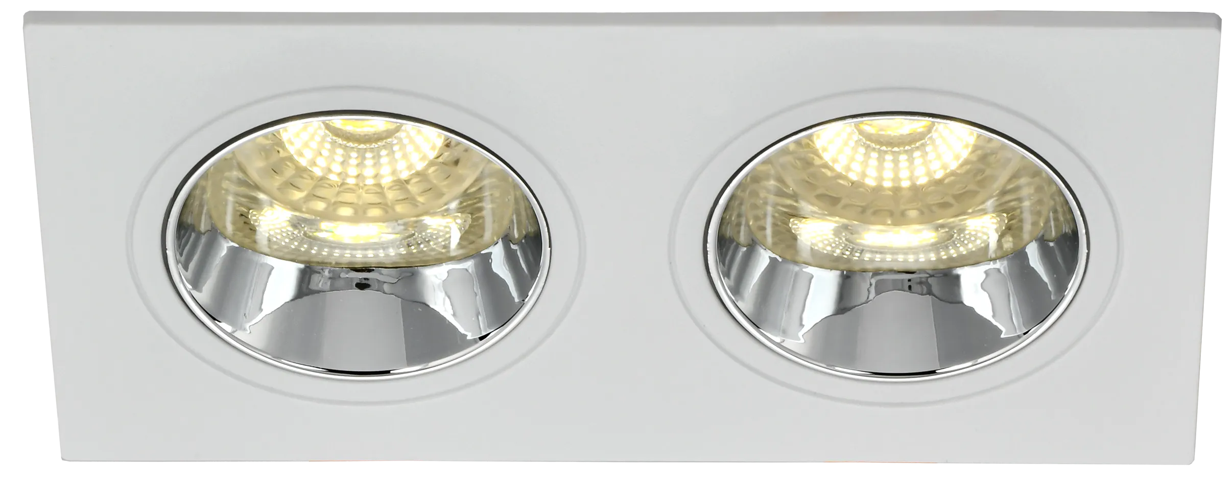 LIGHTING Светильник 4108 встраиваемый поворотный под лампу 2хGU10 белый/хром пластик IEK - Фото 3