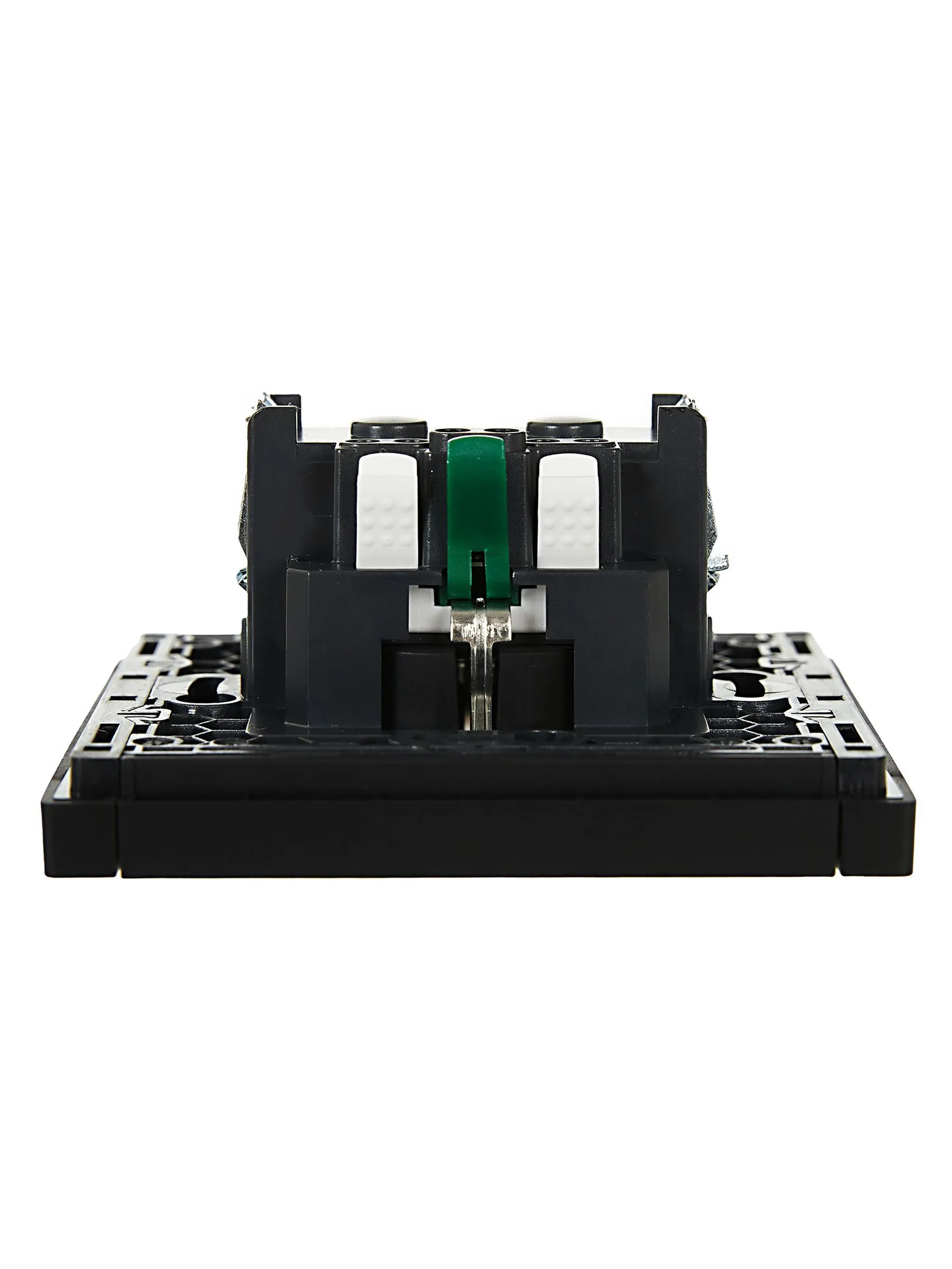 FORTE&PIANO Розетка 1-местная с заземлением с защитными шторками безвинтовое крепление 16А FP113 черный IEK - Фото 5