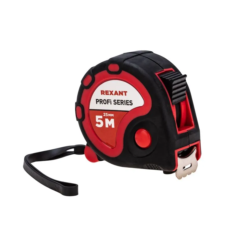 Рулетка измерительная Профи прорезиненный корпус, 5м х 25мм REXANT