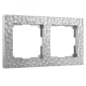 Рамка на 2 поста Hammer (серебряный) Werkel W0022406