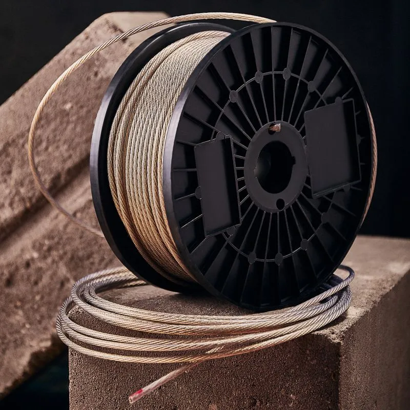 Трос стальной в ПВХ оплетке d=4,0мм, прозрачный (бухта 100м) REXANT - Фото 2