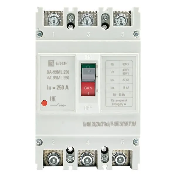 ВА-99МL 250/250А 3P 20кА EKF Basic - Фото 7