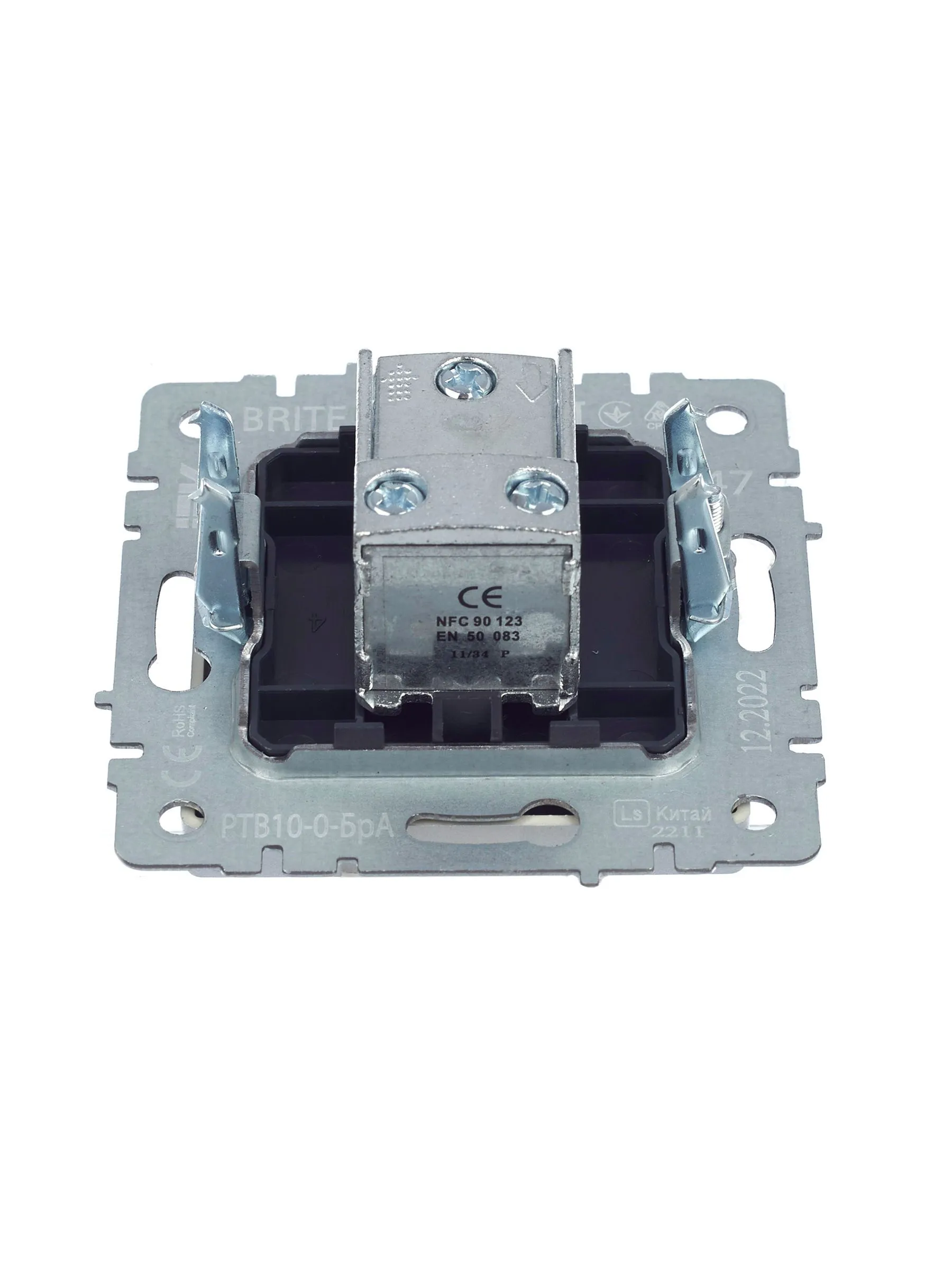 BRITE Розетка TV проходная РТВ10-0-БрА алюминий IEK - Фото 6