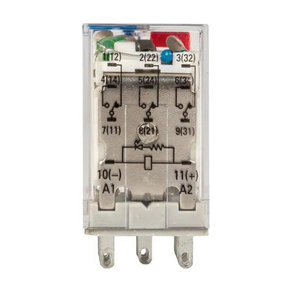 Реле промежуточное с кнопкой и мех. Индикацией RPAt 22/3 10A 24В DC EKF - Фото 19