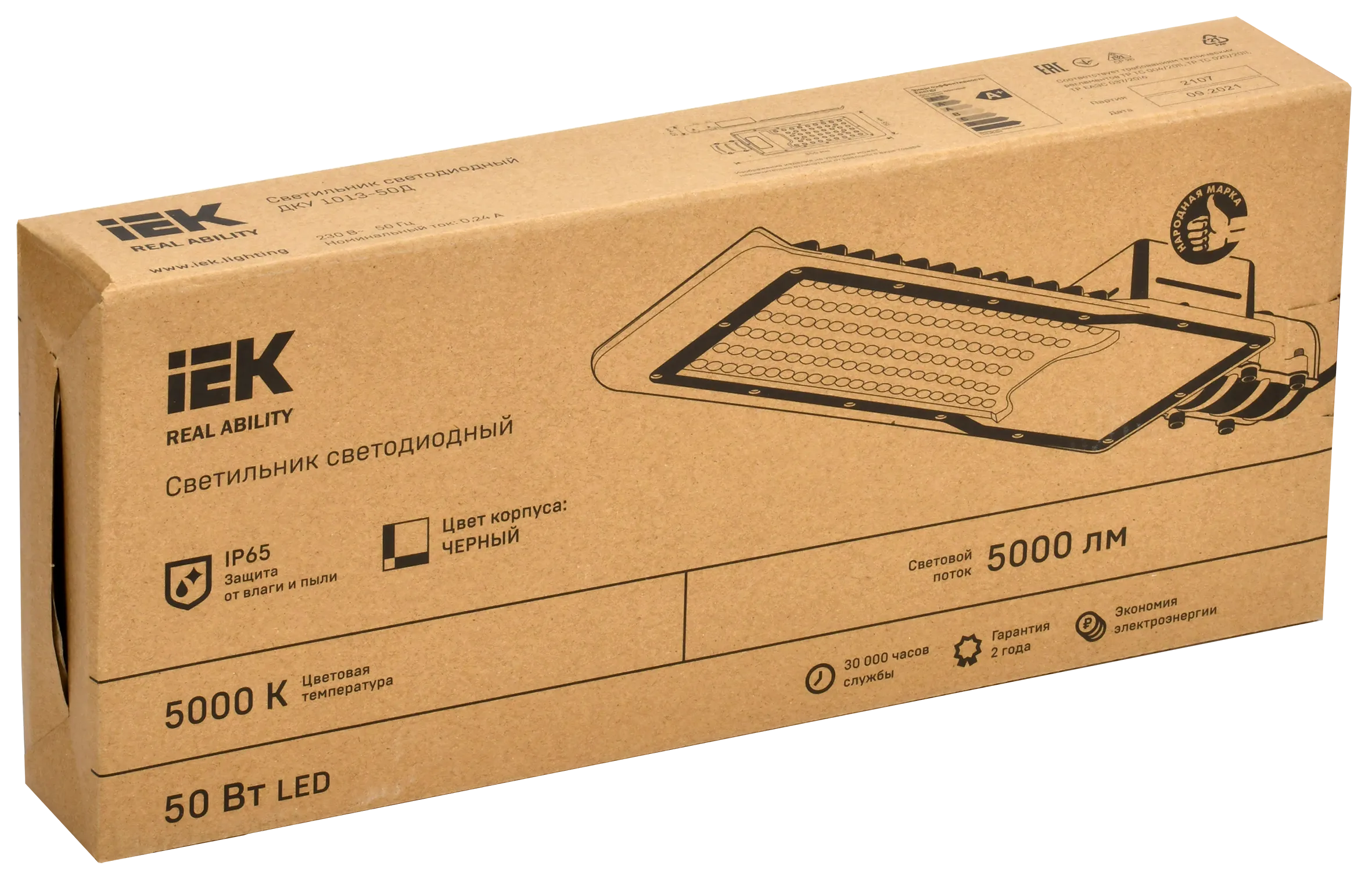 Светильник светодиодный консольный ДКУ 1013-50Д 5000К IP65 IEK - Фото 2