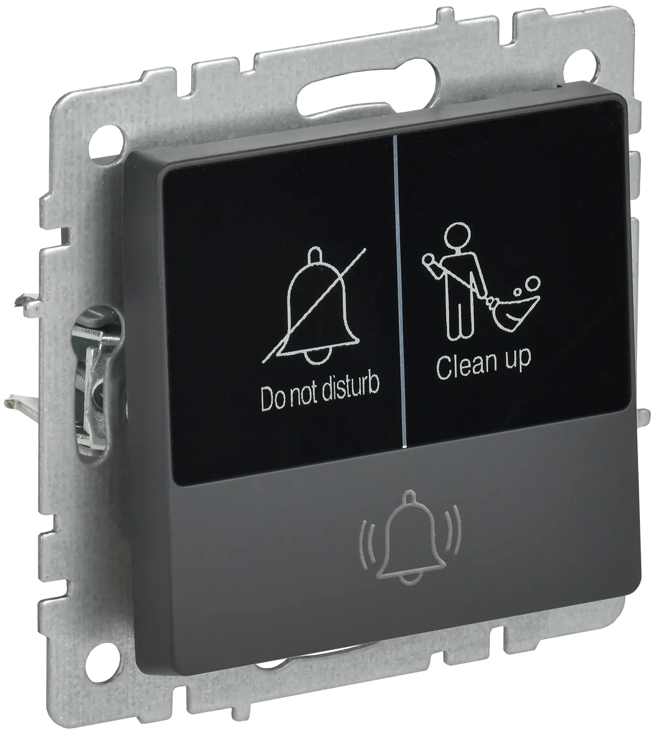 BRITE Кнопка звонка с индикацией для отелей 10А ВС10-1-9-БрГ графит IEK BR-V14-2-10-K53