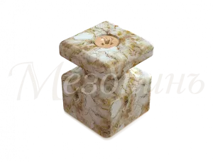 Изолятор фарфоровый квадратный в комплекте с саморезами, для монтажа витой электропроводки,   размеры: