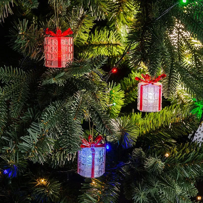 Фигура светодиодная на подставке Новогодний подарок, RGB - Фото 2