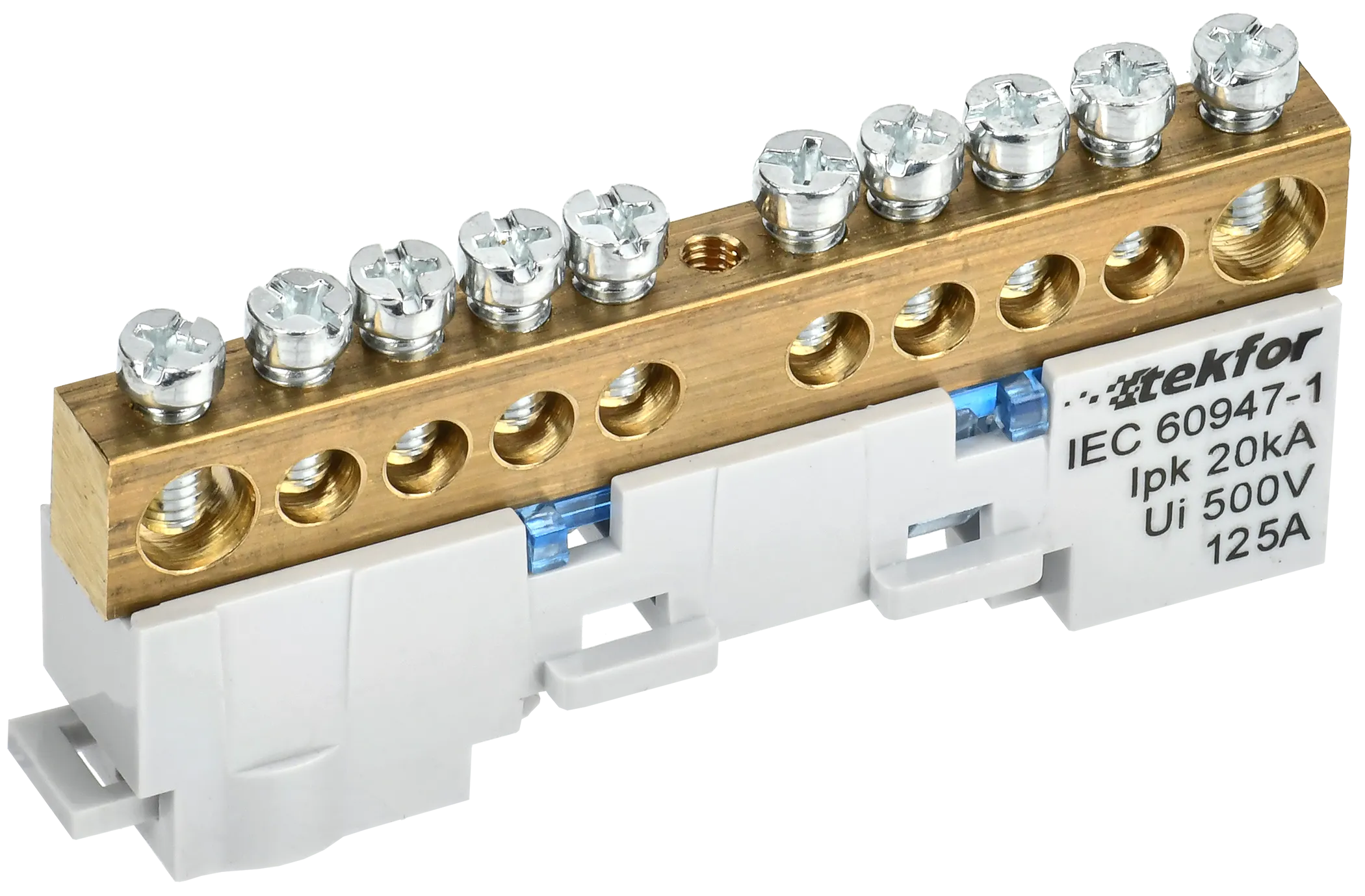 TEKFOR Шина N "ноль" неизолированная на универсальном держателе 8х12-10-С IEK